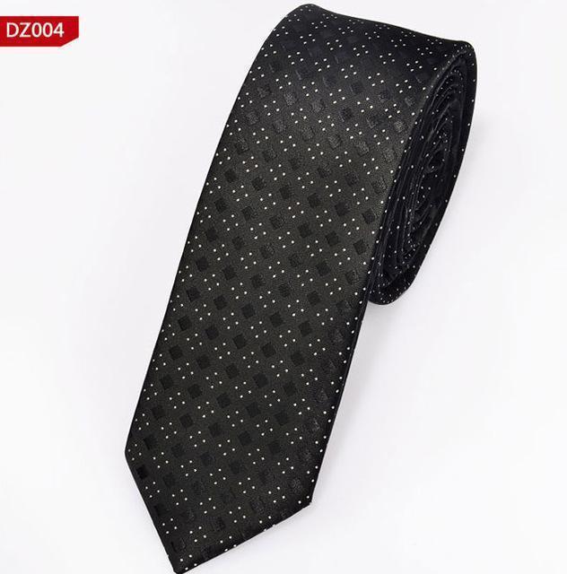 New Men's casual slim ties Classic polyester woven party Neckties Fashion Plaid dots Man Tie for wedding Business Male tie-DZ004-JadeMoghul Inc.