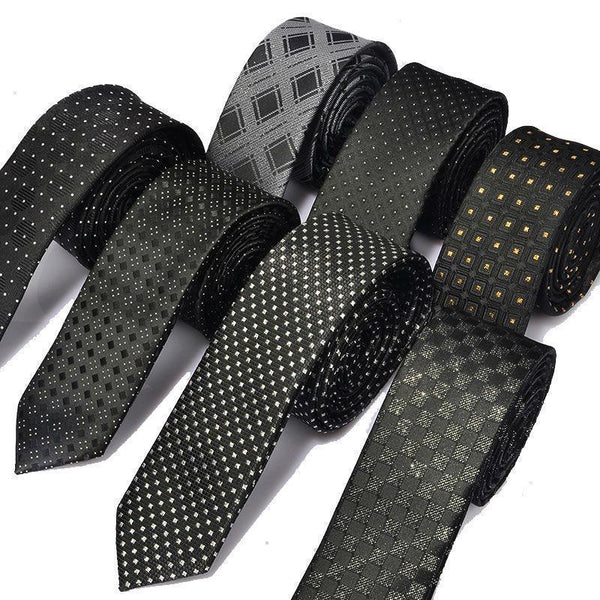New Men's casual slim ties Classic polyester woven party Neckties Fashion Plaid dots Man Tie for wedding Business Male tie-DZ020-JadeMoghul Inc.