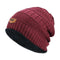 New Men's winter Fall hat fashion knitted black ski hats Thick warm hat cap Bonnet Skullies Beanie-red 1-JadeMoghul Inc.