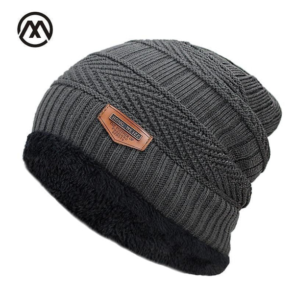 New Men's winter Fall hat fashion knitted black ski hats Thick warm hat cap Bonnet Skullies Beanie-yellow-JadeMoghul Inc.