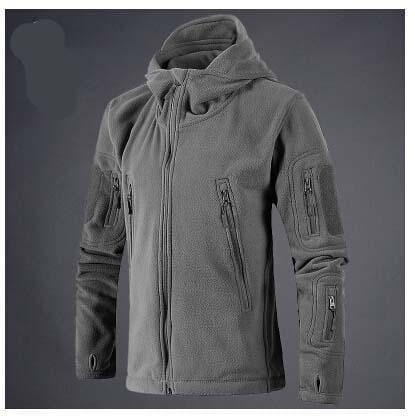 New Military Tactical Outdoor Soft Shell Fleece Jacket Men Army Polartec Sportswear Thermal Hunt Hiking Sport Hoodie Jackets-Silver-S-JadeMoghul Inc.