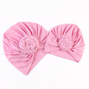 New Mommy And Me Cotton Blend Handmade Hat Women Caps Baby Girls Turban Hats Twist Knot Headwear Hair Accessories AExp