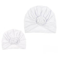 New Mommy And Me Cotton Blend Handmade Hat Women Caps Baby Girls Turban Hats Twist Knot Headwear Hair Accessories AExp