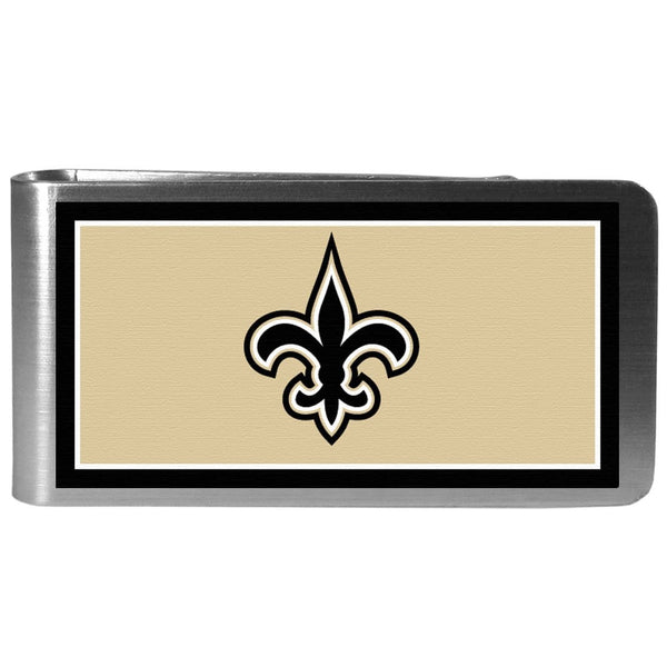 New Orleans Saints Steel Logo Money Clips-Wallets & Checkbook Covers-JadeMoghul Inc.