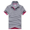 New Polo Short Sleeve Cotton Shirt-Grey Wine red-XL-JadeMoghul Inc.