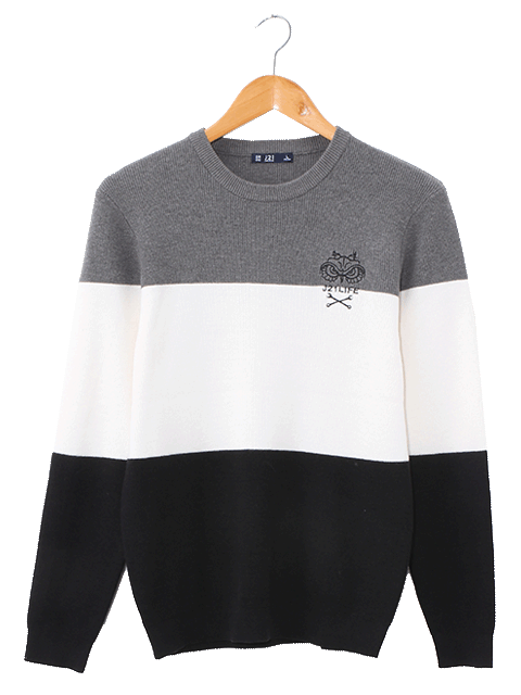 New Rounded Neck Stylish Sweater / Slim Fit Sweater-J6VI6A17black03-S-JadeMoghul Inc.