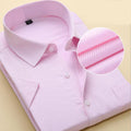 New Short Sleeve Pure Color Business Dress Shirt / Formal Work Shirt For Men AExp