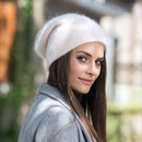 new simple Rabbit fur Beanie Hat for Women Winter Skullies Warm wool Cap Gorros Female Cap AExp