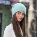 new simple Rabbit fur Beanie Hat for Women Winter Skullies Warm wool Cap Gorros Female Cap AExp