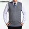 New Solid Color Cashmere Vest For Men-Gray-S-JadeMoghul Inc.