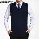 New Solid Color Cashmere Vest For Men-Navy Blue-S-JadeMoghul Inc.