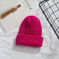 New Solid Wool Beanie Knitted Warm Soft Trendy Winter Hats Simple Korean Style Women Wool Casual Caps Elegant All-match Beanie AExp