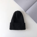 New Solid Wool Beanie Knitted Warm Soft Trendy Winter Hats Simple Korean Style Women Wool Casual Caps Elegant All-match Beanie AExp
