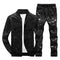 New Sportswear Suit - Men Sweatshirt Tracksuit Active Outwear (2PC Jacket & Pants)-TZ-217 black-M-JadeMoghul Inc.