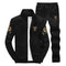 New Sportswear Suit - Men Sweatshirt Tracksuit Active Outwear (2PC Jacket & Pants)-TZ-232 black-S-JadeMoghul Inc.