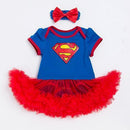 New Style Newborn Dress Baby Clothes Girls Superman Blue Rompers Ruffle Toddler Tutu Dresses Girl Party Clothes for Birtthday-RD172S-12M-JadeMoghul Inc.