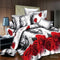 New Style White Red Flower 3D Bedding Set of Duvet Cover Bed Sheet Pillowcase Bed Clothes Comforters Cover Queen No Quilt-AS 24-Queen-JadeMoghul Inc.