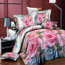 New Style White Red Flower 3D Bedding Set of Duvet Cover Bed Sheet Pillowcase Bed Clothes Comforters Cover Queen No Quilt-AS 5-Queen-JadeMoghul Inc.