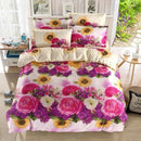 New Style White Red Flower 3D Bedding Set of Duvet Cover Bed Sheet Pillowcase Bed Clothes Comforters Cover Queen No Quilt-AS 6-Queen-JadeMoghul Inc.