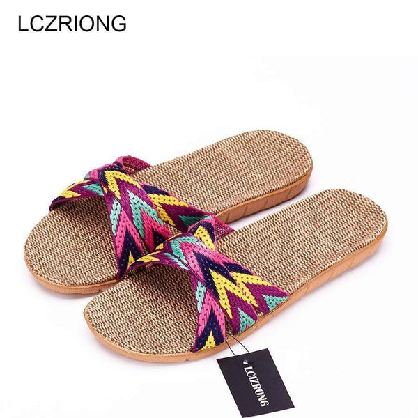 New Summer Home Slipper Women Indoor Bedroom Slippers Woman 22 Gradient Color Plus Size Beach Flat Shoes Women House Slippers JadeMoghul Inc. 