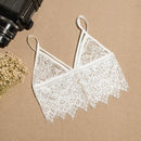 New Summer Sexy Women Hollow Translucent Underwear Sheer Lace Frenum Strap Lingerie Bra Top Bralette Amazing-White-L-JadeMoghul Inc.