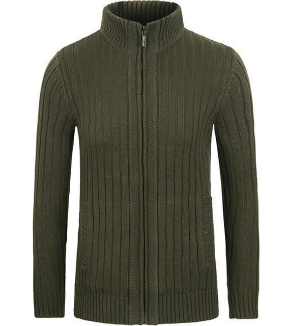 New Sweater For Men / Zipper Cardigan-Dark Grey-M-China-JadeMoghul Inc.
