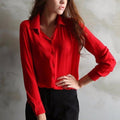 New Trendy Women's Long Sleeve Loose Chiffon Shirt Casual Blouse Tee Shirt Tops JadeMoghul Inc. 
