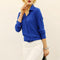 New Trendy Women's Long Sleeve Loose Chiffon Shirt Casual Blouse Tee Shirt Tops-blue-S-JadeMoghul Inc.