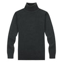 New Turtleneck Slim Pullover Solid Color Knitted Sweater For Men-Dark Grey-XL-JadeMoghul Inc.