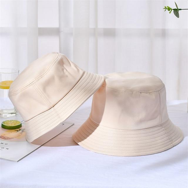 New Unisex Cotton Bucket Hats Women Summer Sunscreen Panama Hat Men Pure Color Sunbonnet Fedoras Outdoor Fisherman Hat Beach Cap JadeMoghul Inc. 