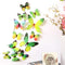 New Wall Stickers 12pcs Decal Wall Stickers Home Decorations 3D Butterfly Rainbow  PVC Wallpaper for living room AExp