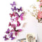 New Wall Stickers 12pcs Decal Wall Stickers Home Decorations 3D Butterfly Rainbow  PVC Wallpaper for living room AExp