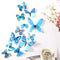 New Wall Stickers 12pcs Decal Wall Stickers Home Decorations 3D Butterfly Rainbow  PVC Wallpaper for living room AExp