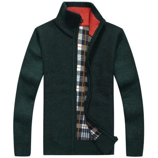 New Warm Thick Velvet Cashmere Sweater For Men / Men Solid Knitwear Coat-5-M-JadeMoghul Inc.