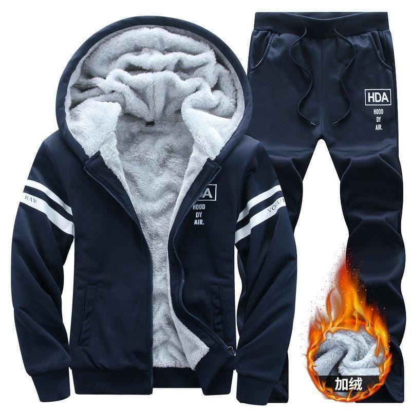 New Winter Tracksuit / Sportswear Set-Gray-XL-JadeMoghul Inc.