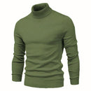 New Winter Turtleneck Thick Mens Sweaters Casual Turtle Neck Solid Color Quality Warm Slim Turtleneck Sweaters Pullover Men AExp