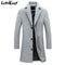 New Winter Wool Long Coat - Men Warm Business Stylish Jacket-Black-S-JadeMoghul Inc.