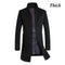 New Winter Wool Long Peacoat For Men / Slim Fit Casual-Black Thick-M-JadeMoghul Inc.
