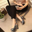 New women fashion pumps high heel office lady causal shoes for summer buckle strap black female square heel peep toe sandals AExp