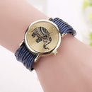 New Women Leather Bracelet Watch - Casual Elephant Watch AExp