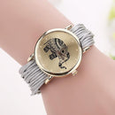 New Women Leather Bracelet Watch - Casual Elephant Watch-Grey-JadeMoghul Inc.