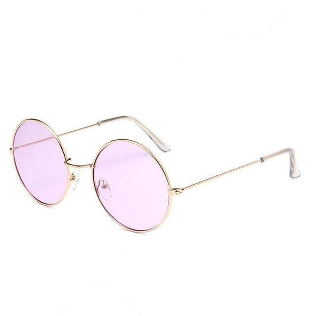 New Women Men Round Sunglasses Steampunk Shades MultiColor Gradient Mirror Lens Goggles Designer Vintage Sun Glasses-Gold Purple-JadeMoghul Inc.