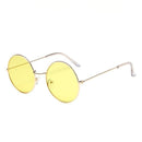 New Women Men Round Sunglasses Steampunk Shades MultiColor Gradient Mirror Lens Goggles Designer Vintage Sun Glasses-Gold Yellow-JadeMoghul Inc.
