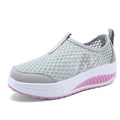 New Women's Shoes Casual Sport Fashion Shoes Walking Flats Height Increasing Women Loafers Breathable Air Mesh Swing Wedges Shoe AExp