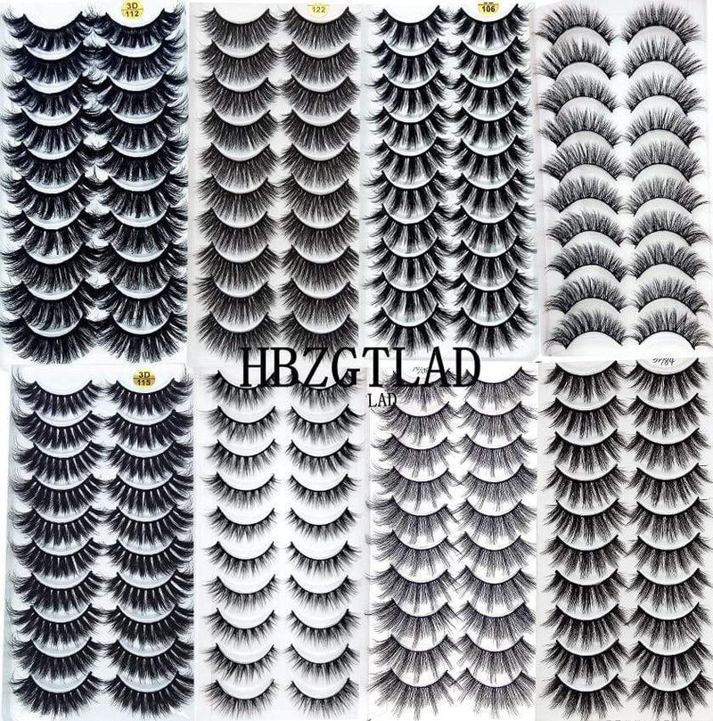 NEW5/10Pairs 3D Faux Mink Eyelashes Natural Thick Long False Eyelashes Dramatic Fake Lashes Makeup Extension Eyelashes maquiagem JadeMoghul Inc. 