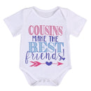 Newborn Baby Boy Girl Matching Outfit Brother Sister T-Shirt Word Letter Cousins make me best friend Kids Romper Tops Clothes-baby boy 0 to3M-JadeMoghul Inc.