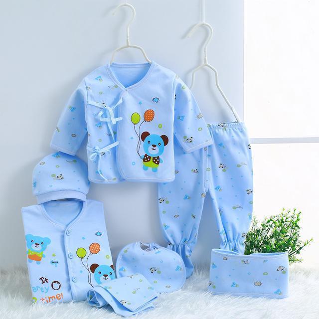 Newborn baby clothing sets baby girls boys clothes Hot new Brand baby gift infant cotton Cartoon underwear (5pcs/set) (7pcs/set)-3-3M-JadeMoghul Inc.