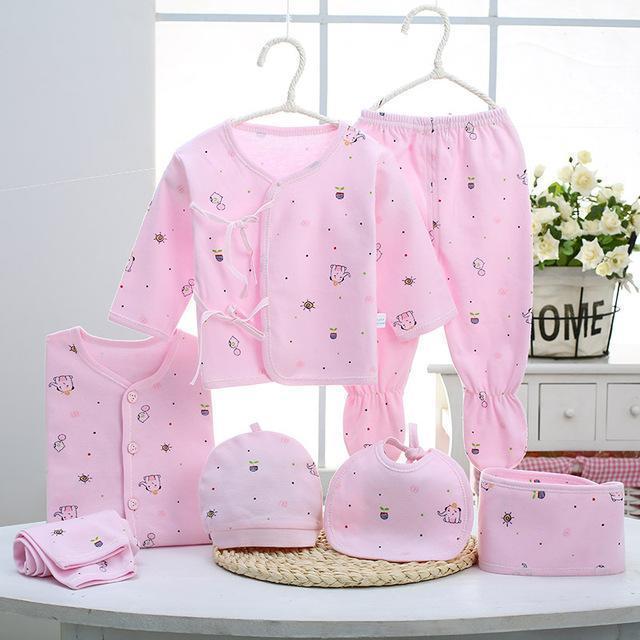 Newborn baby clothing sets baby girls boys clothes Hot new Brand baby gift infant cotton Cartoon underwear (5pcs/set) (7pcs/set)-9-3M-JadeMoghul Inc.