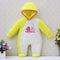 Newborn Baby Warm Hooded Romper-Yellow-3M-JadeMoghul Inc.