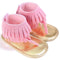 Newborn Babys' Fringed Summer Moccasins-Pink-0-6 Months-JadeMoghul Inc.